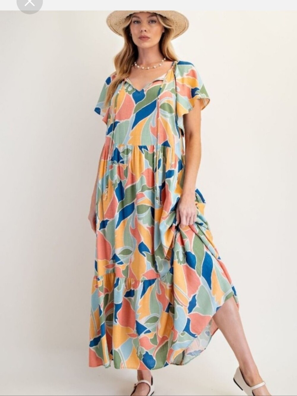 Easel Boho Multi-Color Printed Maxi Dress.Make me An OFFER